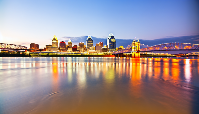 Cincinnati Ohio riverfront