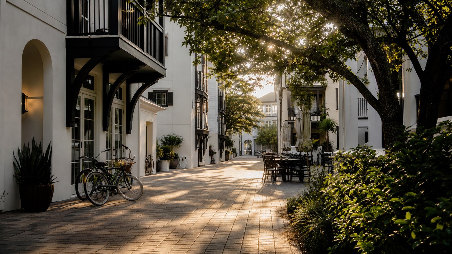 Seacrest, Alys Beach and Rosemary Beach along Scenic Highway 30A