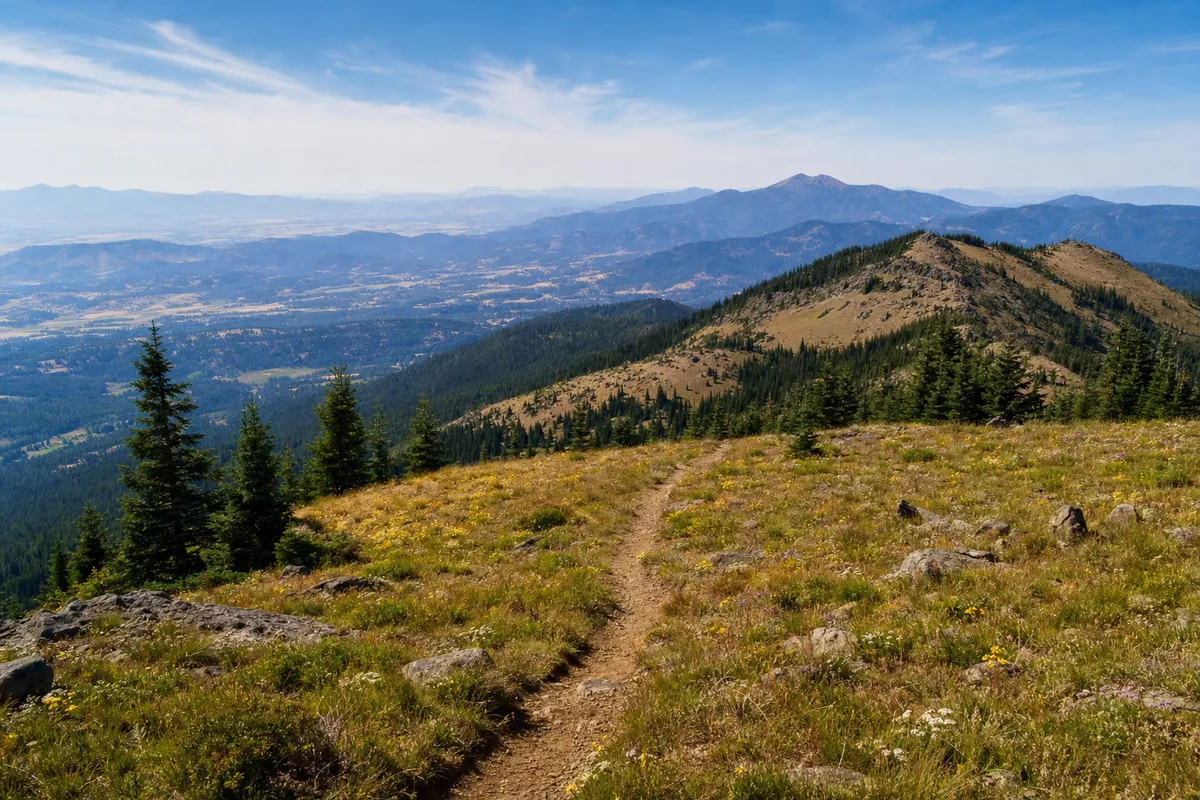 Contextual summer ridge view in the Siskiyou Mountains