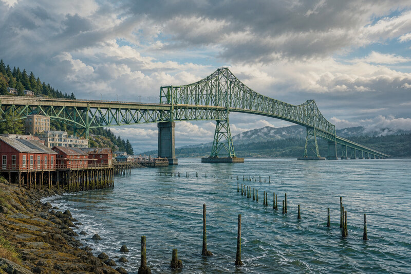 Astoria-Megler Bridge crossing the lower Columbia River