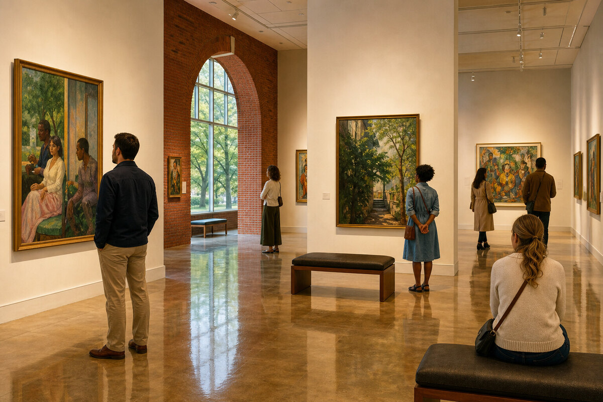 Gallery light and contemporary art at the Georgia Museum of Art