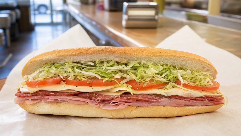 Italian sub at an old-school Atlantic City sandwich counter