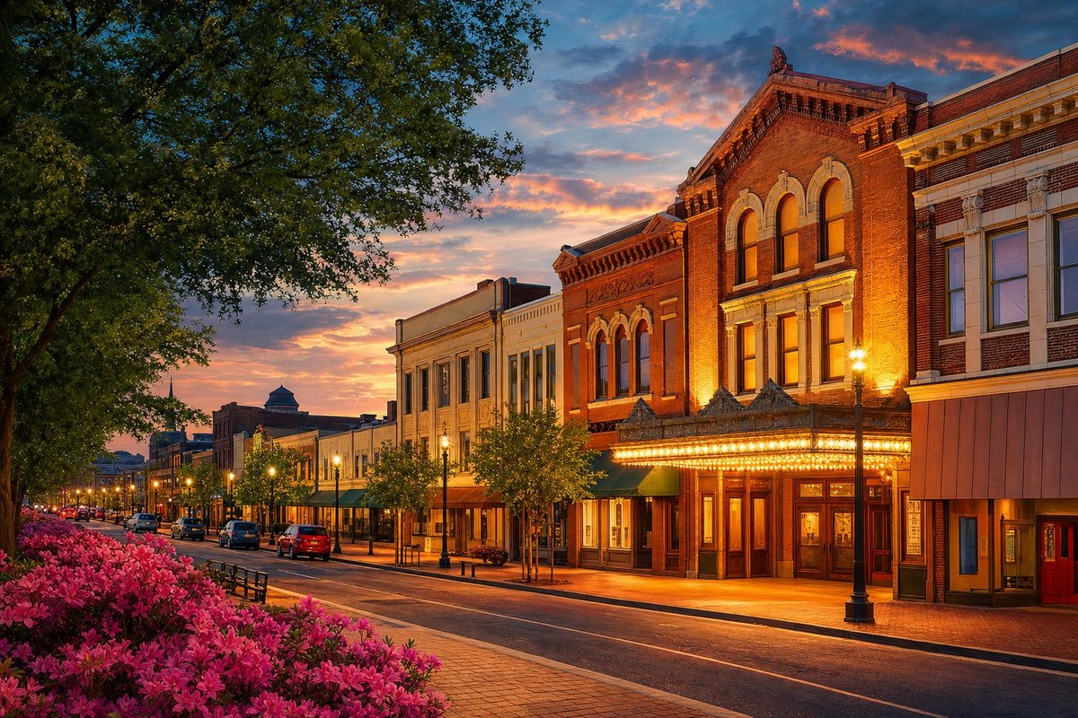 Painterly dinner and historic theaters on Broad Street