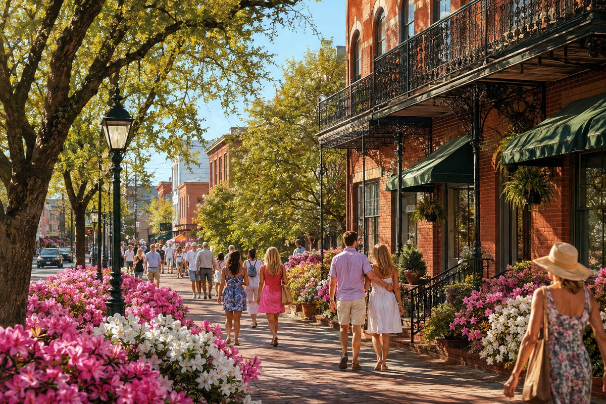 Painterly spring golf week atmosphere across Augusta