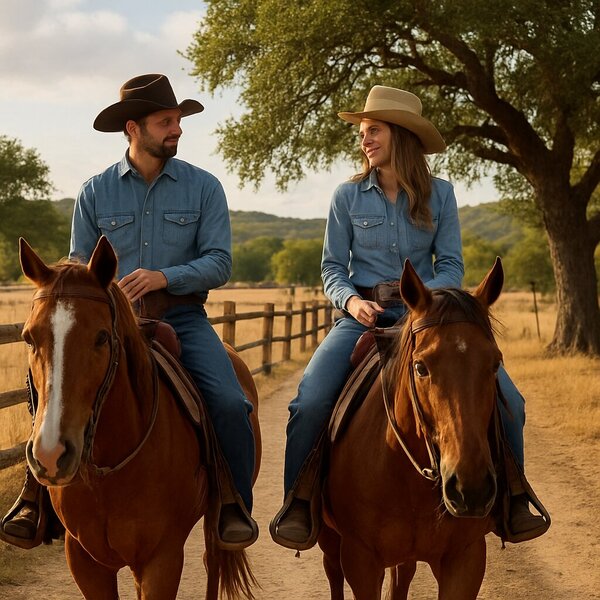 Horseback riding near Bandera