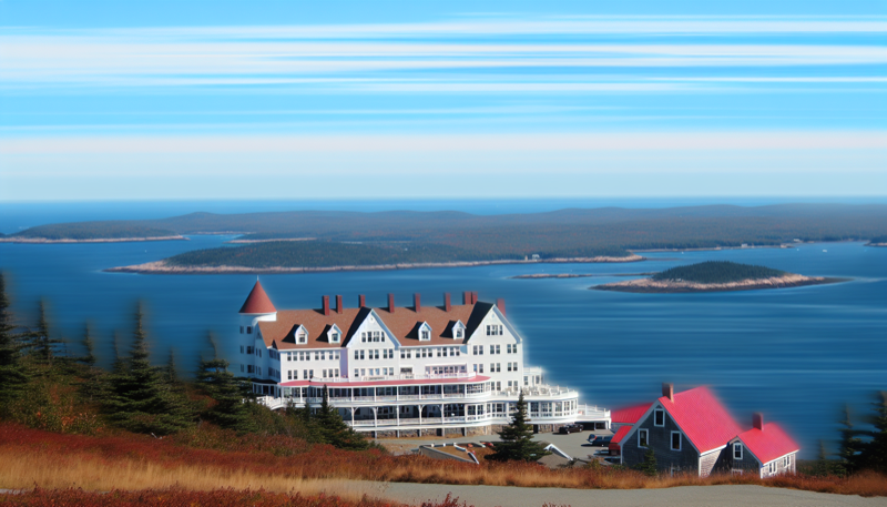 Bluenose Inn perched on a hill above Bar Harbor