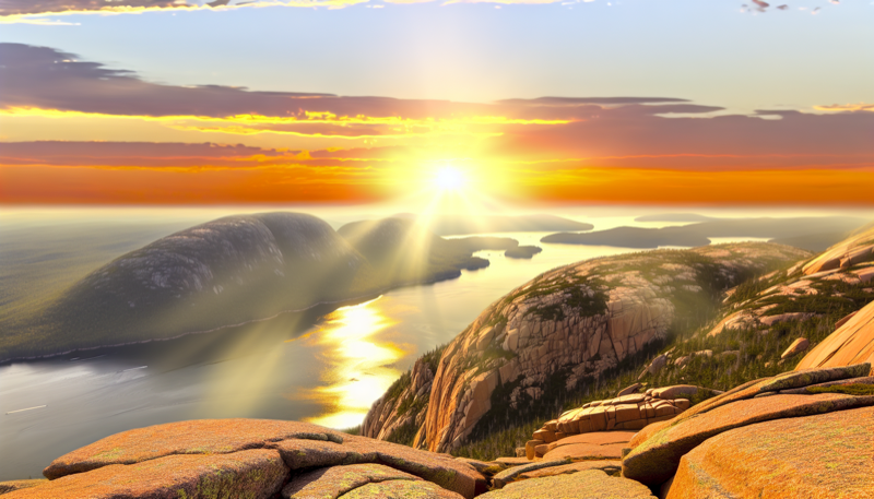 Sunrise from Cadillac Mountain, Acadia National Park