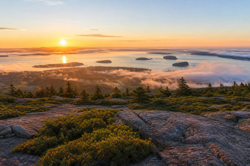 Sunrise from Cadillac Mountain, Acadia National Park