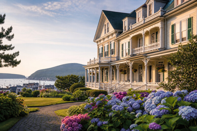 Historic Bar Harbor inn-stay context