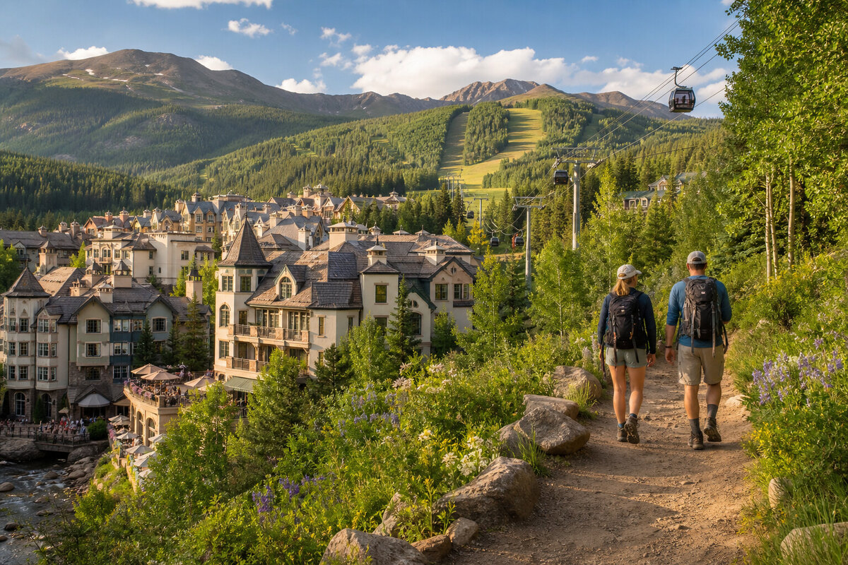 Summer hiking and lake scenery near Beaver Creek