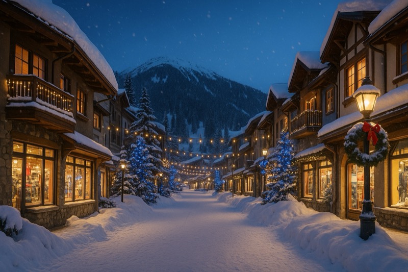 Beaver Creek village dining and après setting