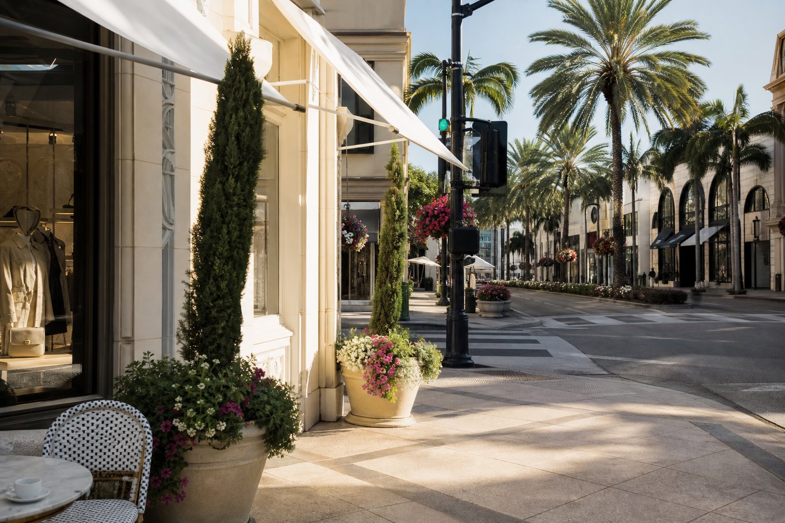 Beverly Hills weekend scene