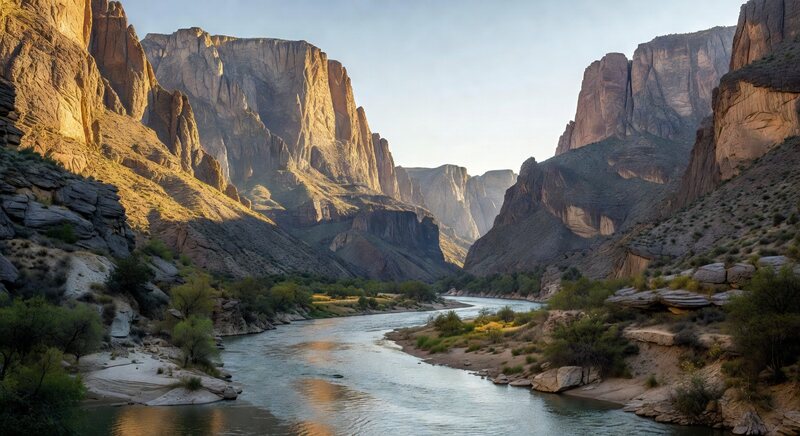 Santa Elena Canyon and Rio Grande