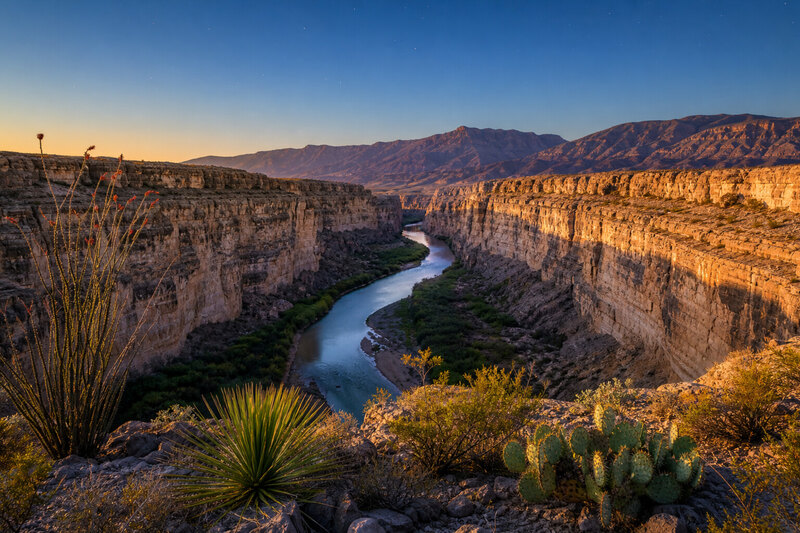Santa Elena Canyon and the Rio Grande