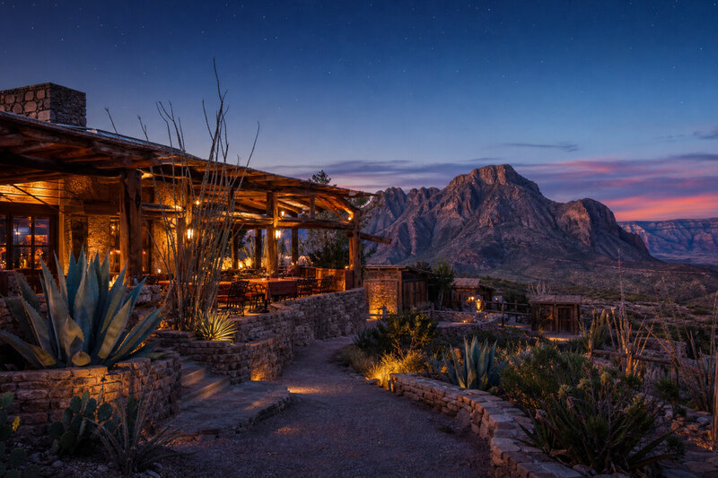 Terlingua ghost town at sunset