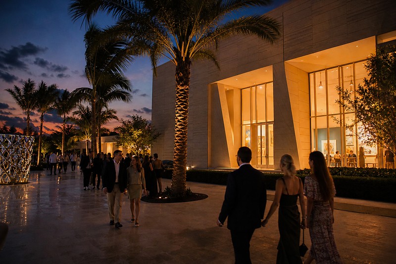 Boca Raton arts district evening