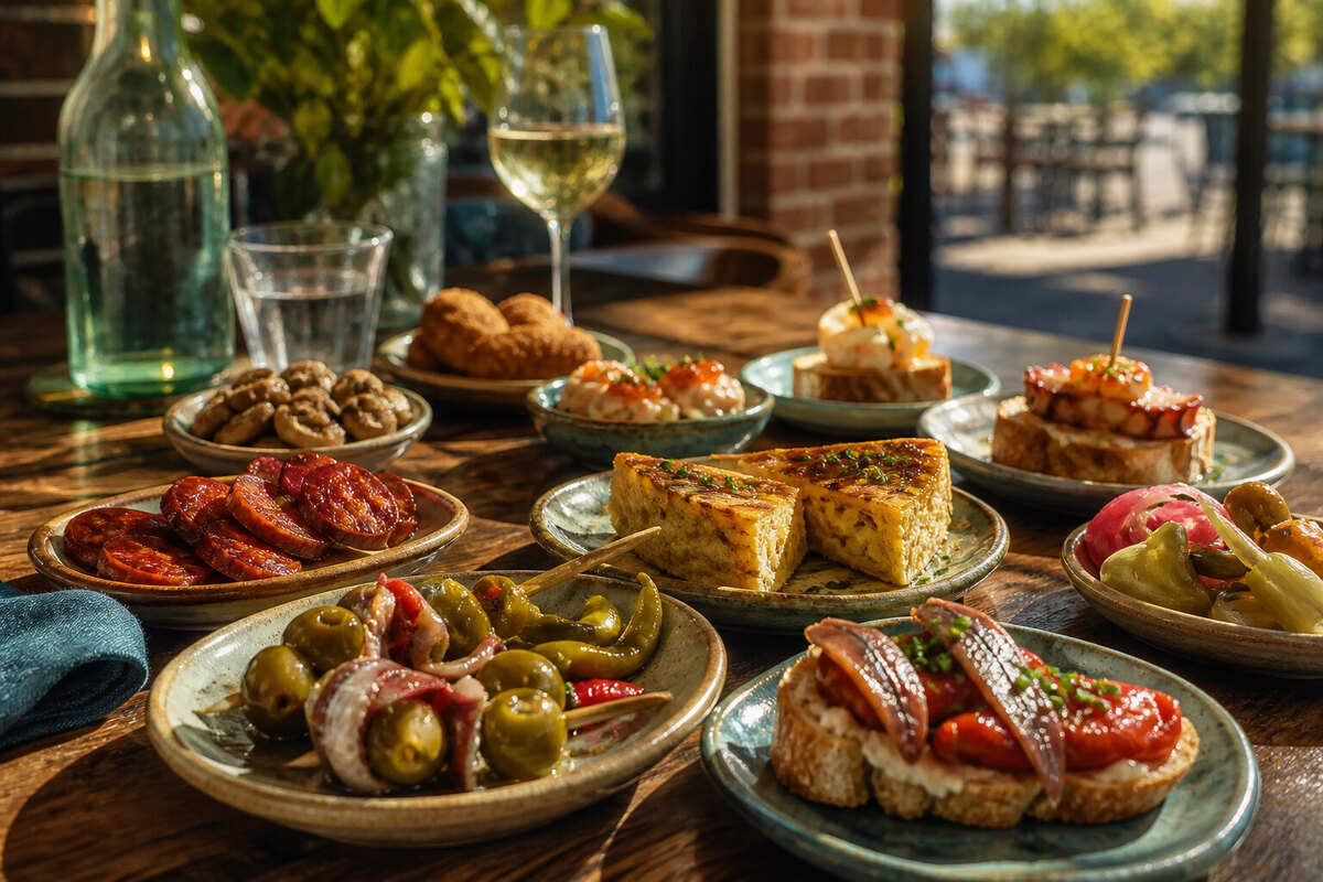 Basque-inspired small plates shared at a Boise table