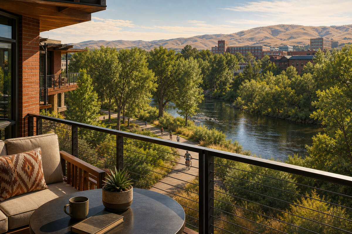Boise riverfront lodging beside the Greenbelt