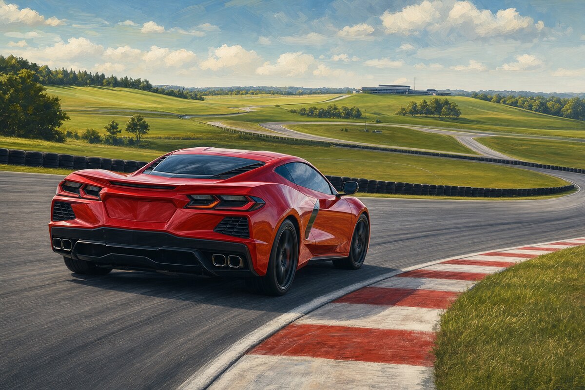 Sports cars on the road course at NCM Motorsports Park