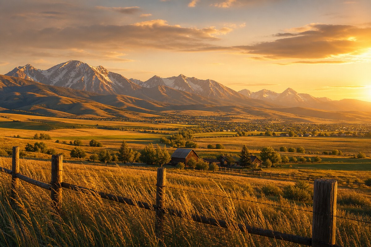 Gallatin Valley view near Bozeman lodging