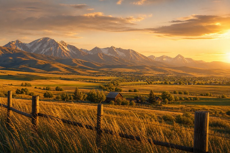 Gallatin Valley light and the mountains around Bozeman