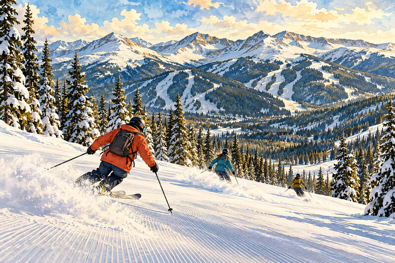 Breckenridge ski terrain for the winter three-day itinerary