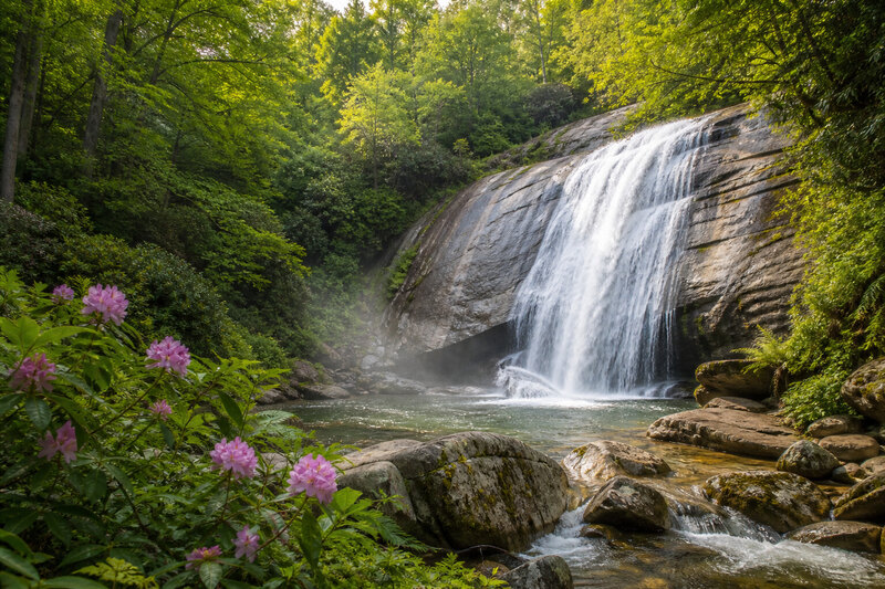 Looking Glass Falls beside US 276 near Brevard