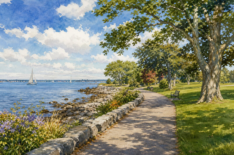 Colt State Park and the harbor
