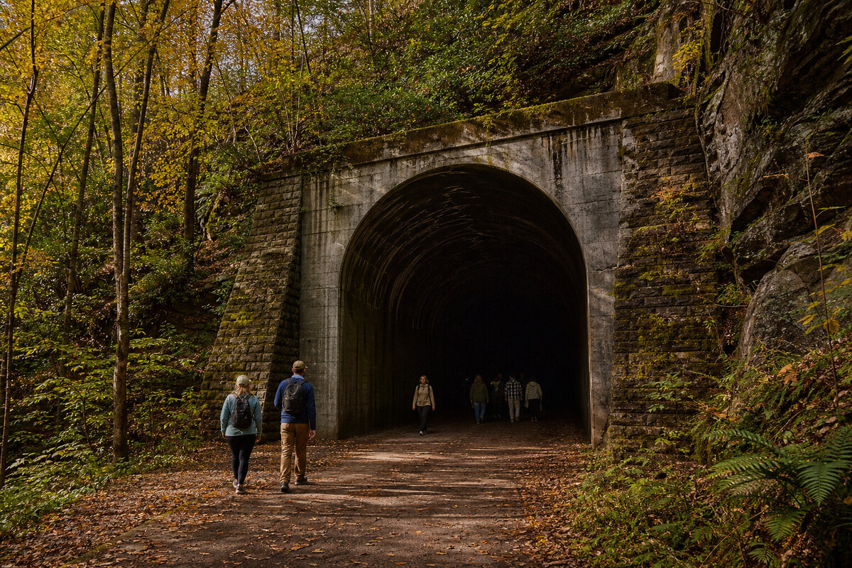 Lakeview Drive tunnel known as the Road to Nowhere near Bryson City