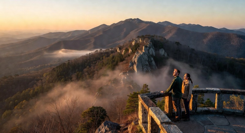 Caesars Head sunrise overlook
