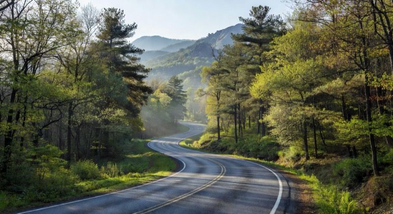 Mountain road back from Caesars Head