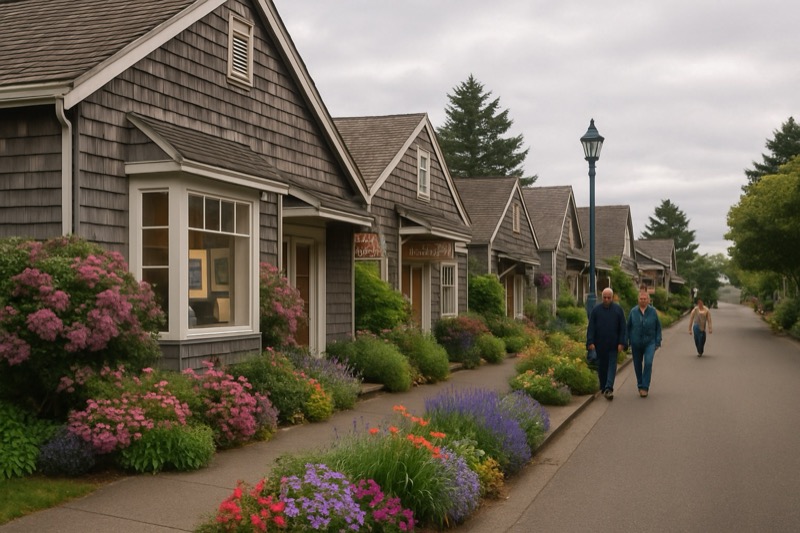 Cannon Beach Oregon town art galleries