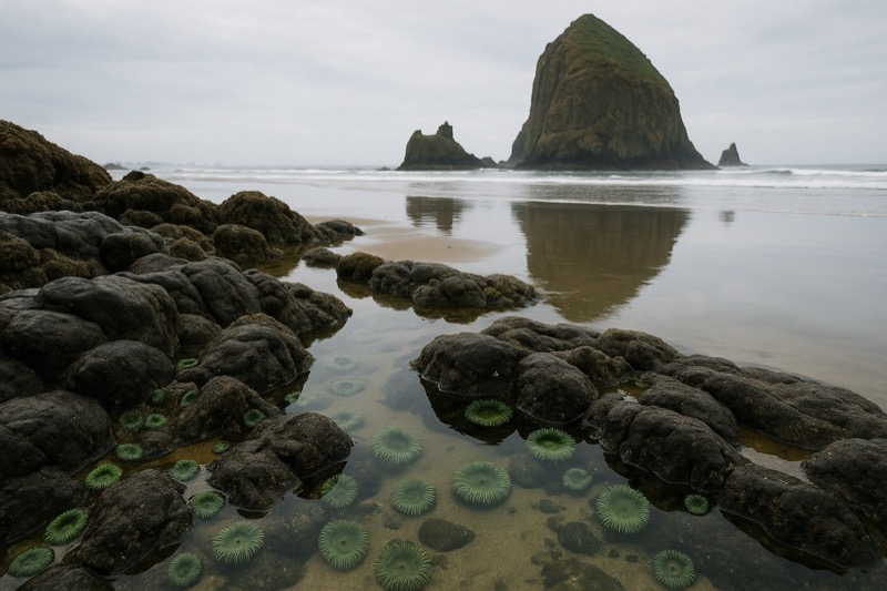 Tide pools Cannon Beach Oregon