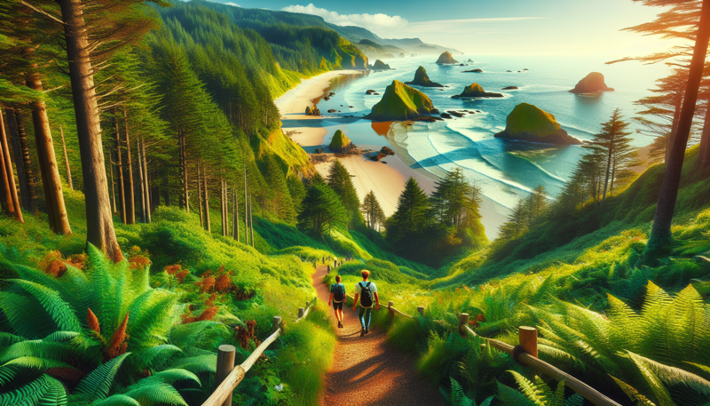 Ecola State Park coastal trail Cannon Beach