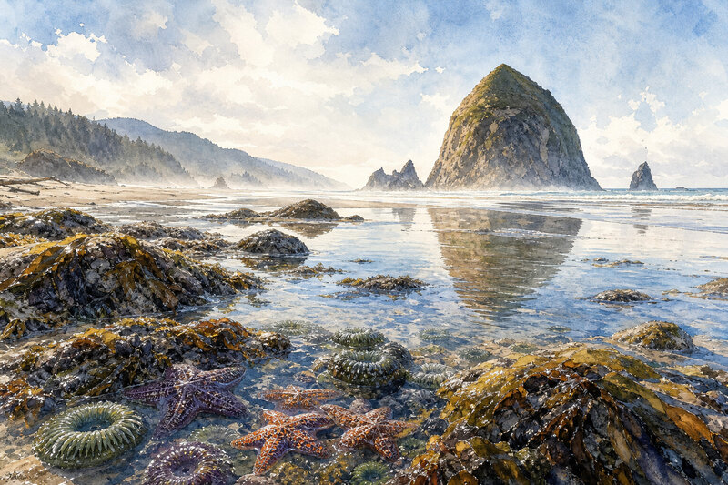 Haystack Rock Cannon Beach Oregon
