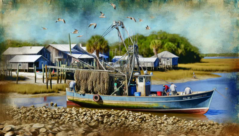 Cedar Key Florida clam farming boats