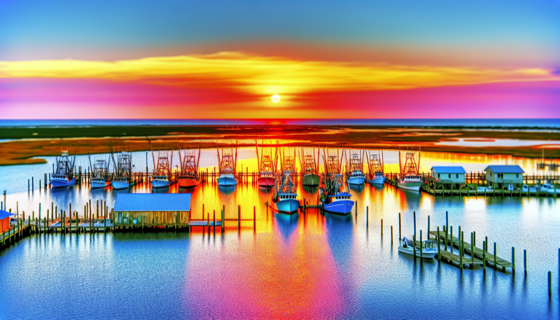 Cedar Key harbor view from waterfront lodging