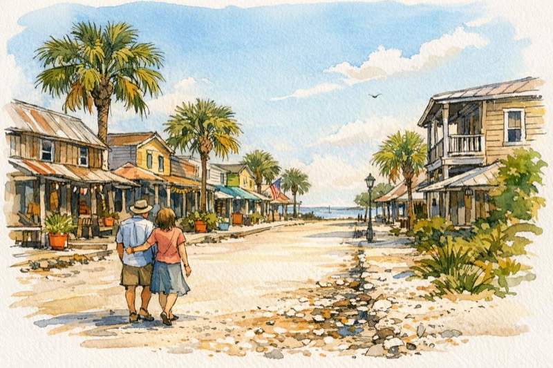 Cedar Key Florida historic downtown galleries