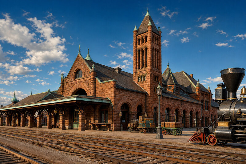 Stand beneath the Depot clocktower