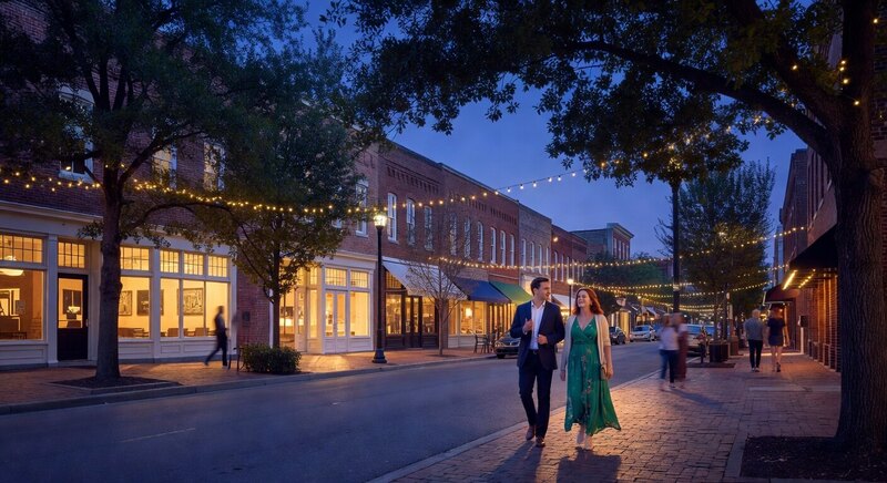 Downtown Clemson evening