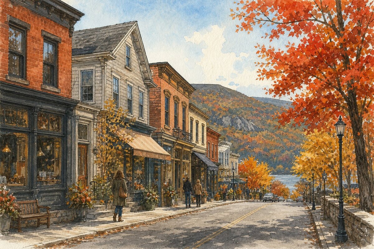 Autumn color around Main Street in Cold Spring