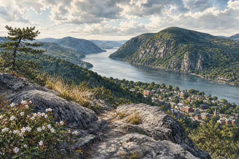 Cold Spring overlook above the Hudson River