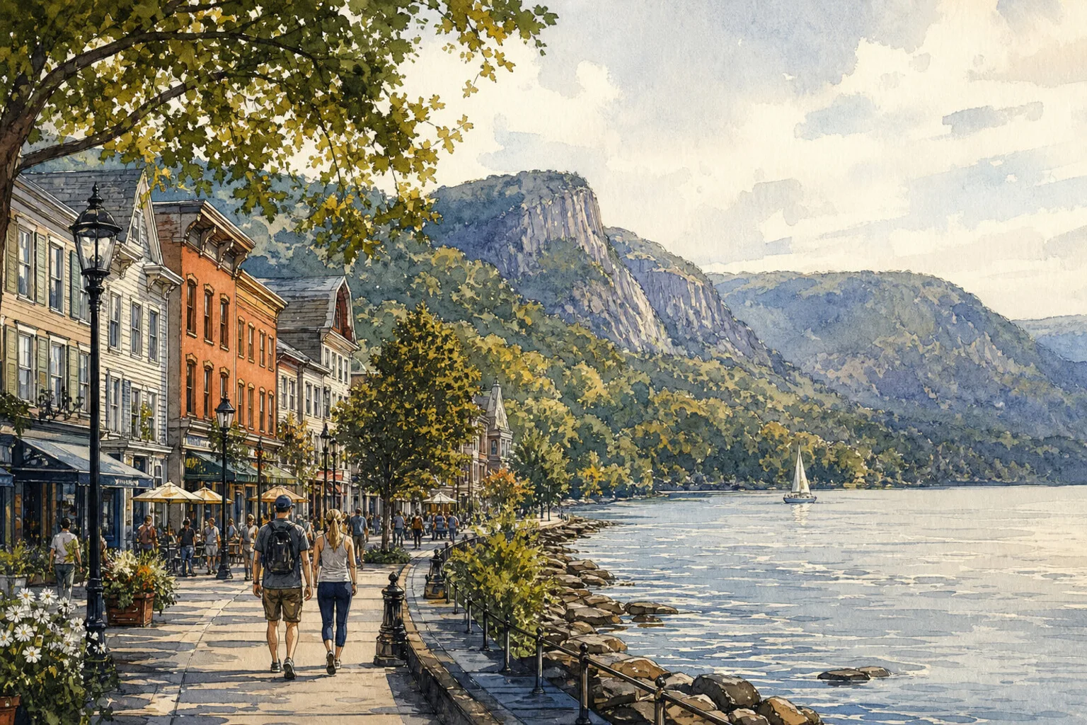 Cold Spring weekend scene