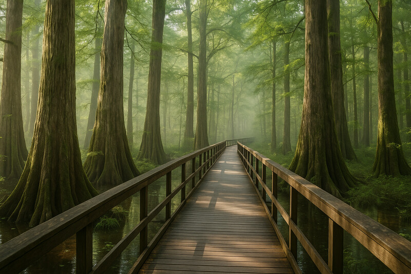 Congaree National Park trip-planning scene