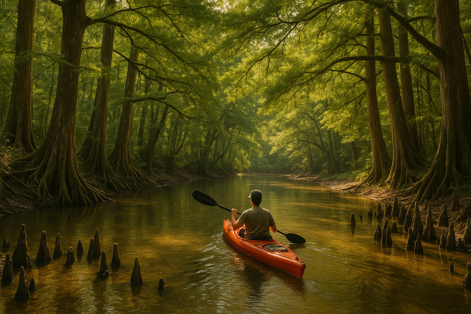 Kayaking on Cedar Creek