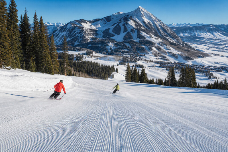 Mount Crested Butte in winter with snow-covered slopes