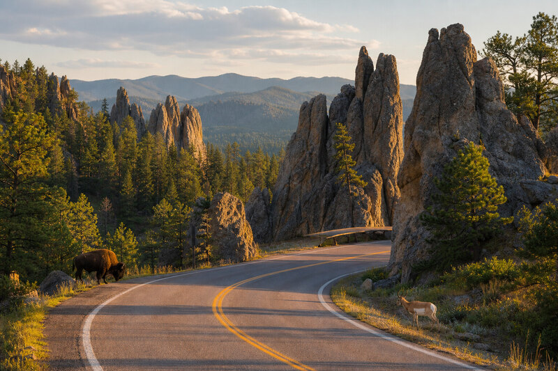 Needles Highway scenic drive near Custer