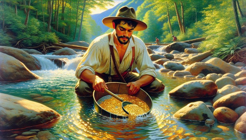 Gold panning in North Georgia