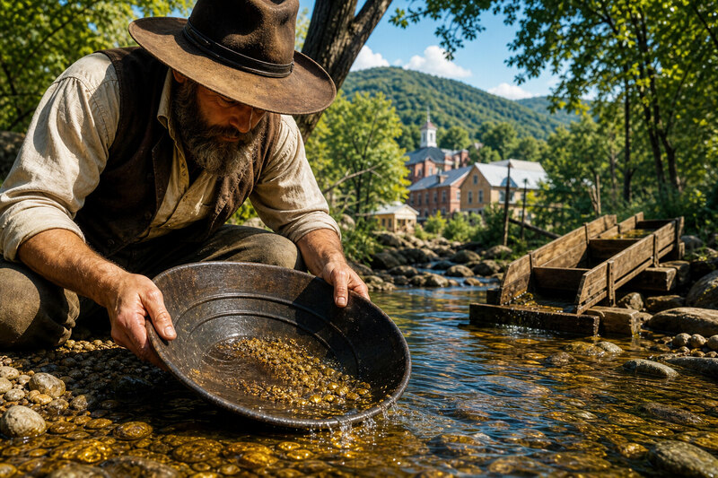 Gold panning in North Georgia