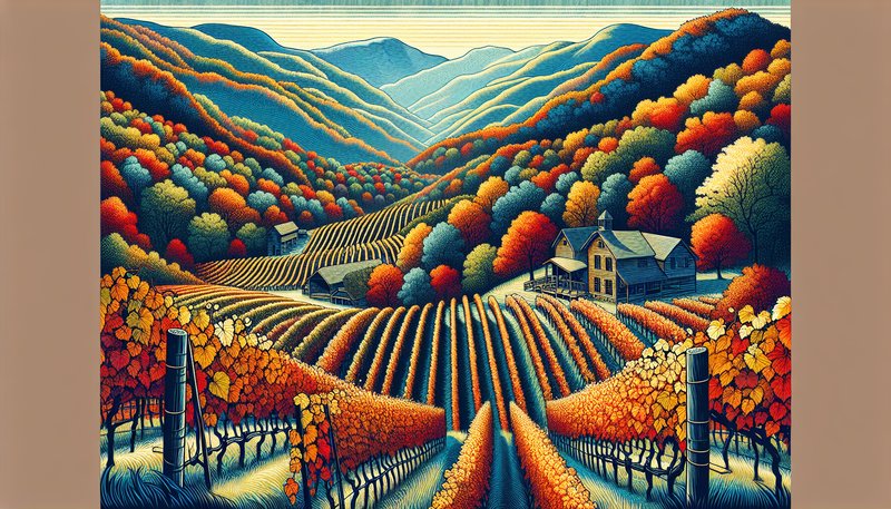 Georgia mountain vineyard near Dahlonega